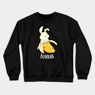 Bunana Cute Banana Bunny Pun Crewneck Sweatshirt